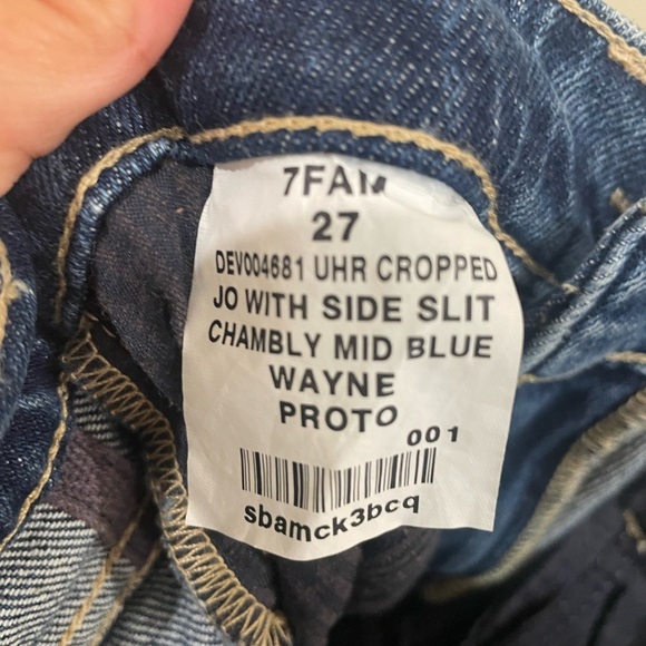 7 For All Mankind Cropped Jo with Side Slit Wide Leg Jeans 27 - Picture 12 of 12
